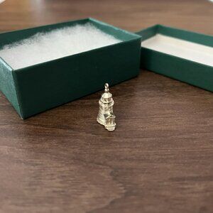 Sterling Silver Lighthouse Charm or Pendant, 925